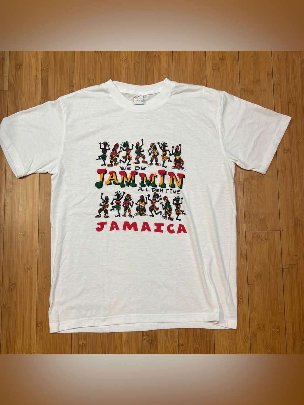 Vintage 90s Jamaica T Shirt Large We Be Jammin Reggae Jamaican Rasta Graphic